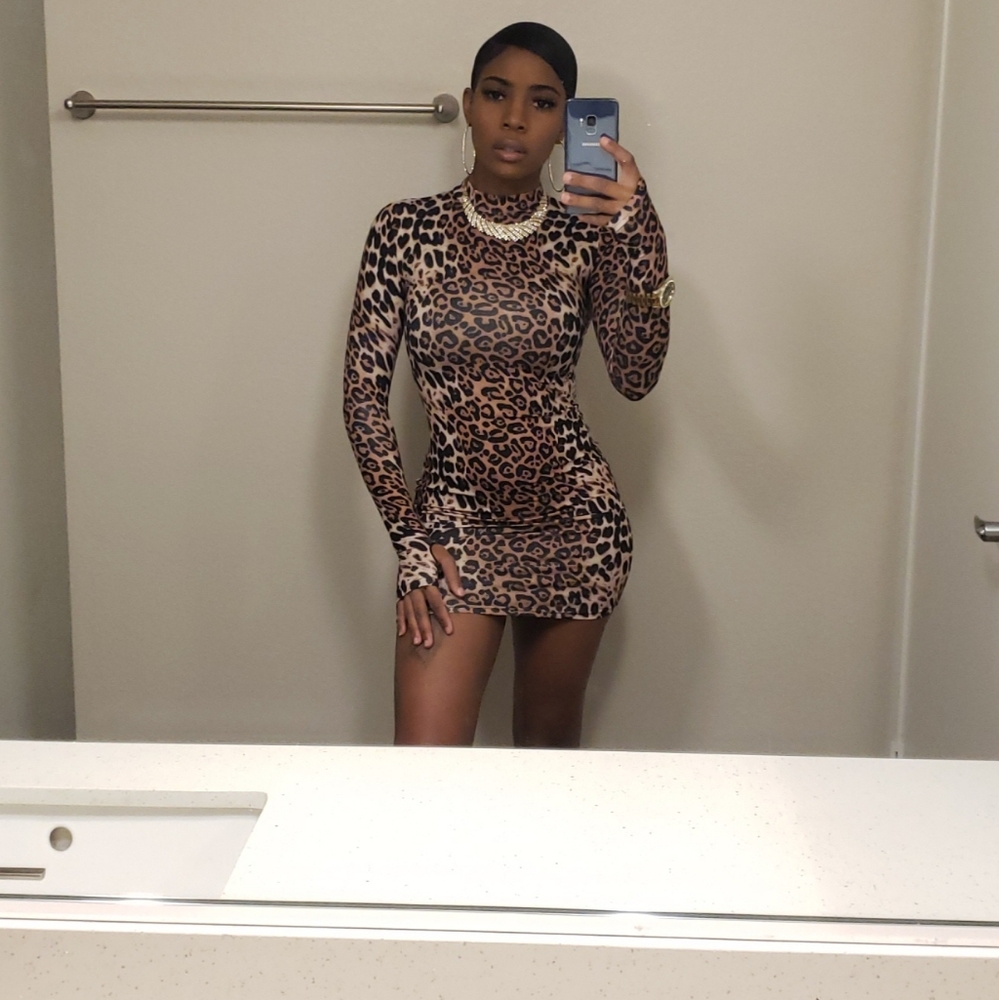 Cheetah print dress